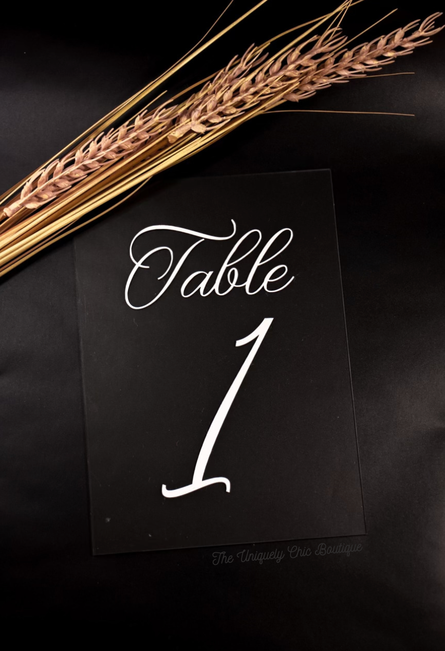 Table Numbers